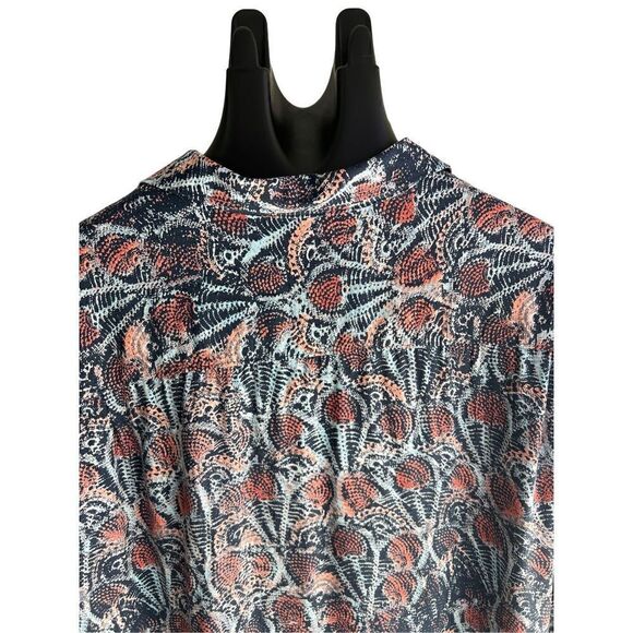 Caribbean Mens Shirt SZ L Button Down with Front Pocket Short Sleeves Colors Blu - Picture 3 of 11